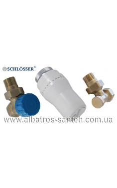 Крани радіаторні SCHLOSSER 602300005 кутовий комплект