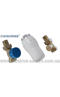 Крани радіаторні SCHLOSSER 602300006 прямий комплект