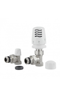 Термостатичний комплект для радіатора кутовий з антипротечкою 1/2 ICMA № KIT G 1100+774-940+805-940