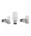 Термостатичний комплект для радіатора кутовий з антипротечкою 1/2 ICMA № KIT G 1100+774-940+805-940 фото - 3