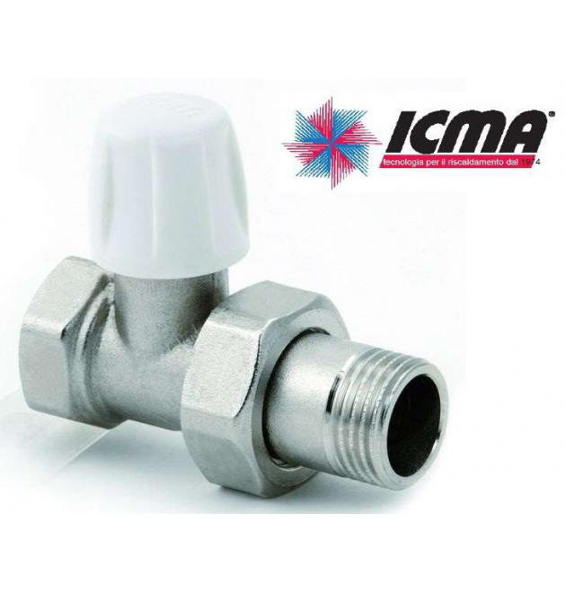 Кран для радіатора прямої 1/2 без ручки, ICMA арт.815 фото - 1