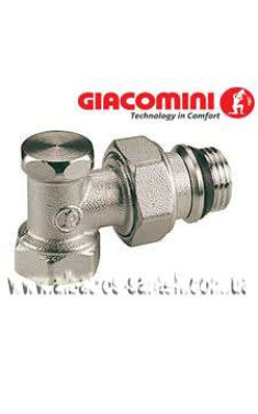 Кран для радіатора Giacomini 1/2 кутовий без ручки R16X033