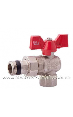 Кран кульовий з накидною гайкою кутовий FORTE PN-40 3/4 (антипротечка)