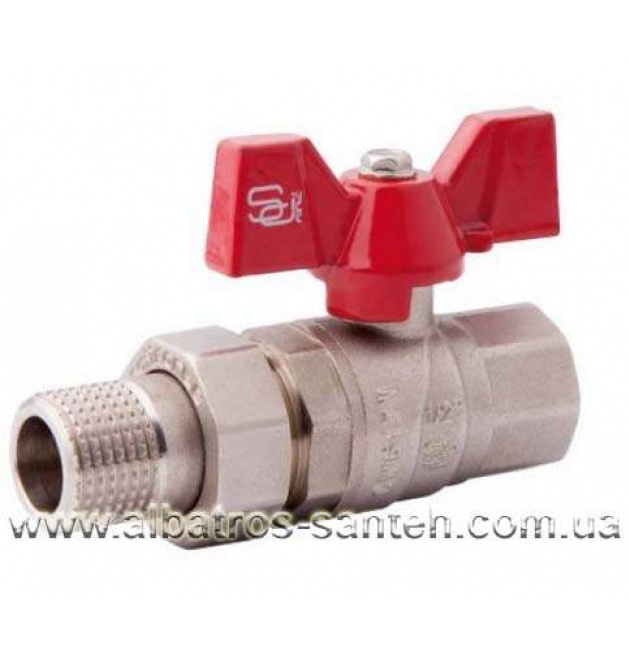 Кран кульовий з накидною гайкою FORTE PN-40 3/4 фото - 1