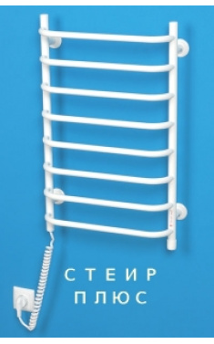 Сушка для рушників електро ТЕПЛИЙ СВІТ СТЕІР ПЛЮС 120 Вт лівий білий