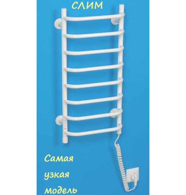 Електричний сушка для рушників ТЕПЛИЙ СВІТ СЛІМ 90 Вт правий білий Теплый Мир