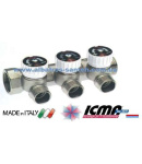 Коллектор для тёплого пола ICMA 1″ x 3 контура — фото 2
