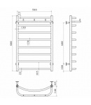 Рушникосушарка для ванної кімнати Deffi Класик N П8 500х800 У бічне підключення фото - 3