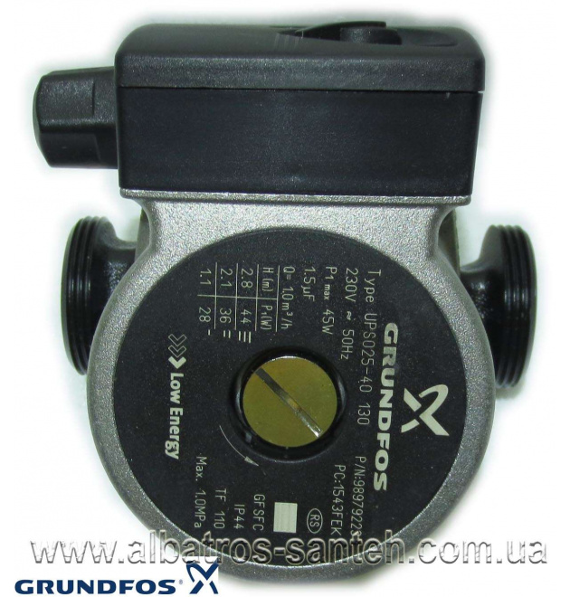Насос циркуляційний Grundfos UPSO 25-40/130 (Данія) фото - 1