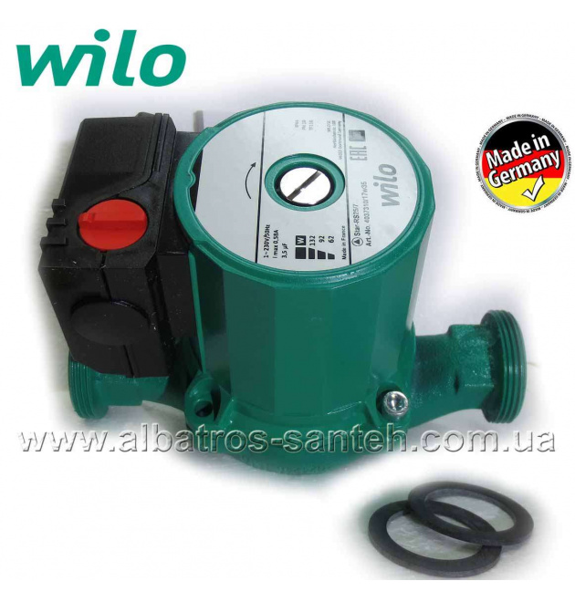 Насос циркуляційний WILO Star RS 25-6/180 green (Німеччина) фото - 1