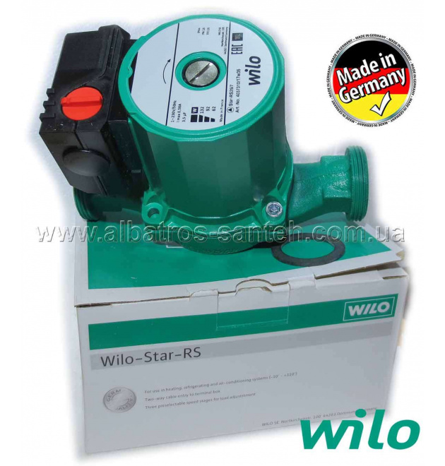 Насос циркуляційний WILO Star 25-4/180 green (Німеччина) фото - 1