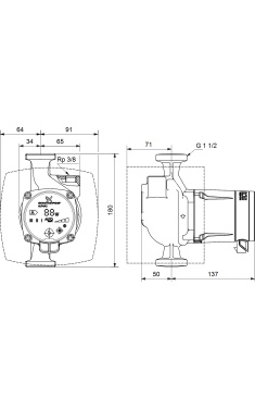 Циркуляционный насос Grundfos ALPHA2 L 25-60 180 (Дания)