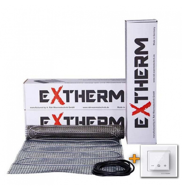 Нагрівальний мат двожильний EXTHERM ET ECO 150-180 з терморегулятором фото - 1