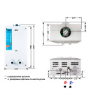 Газова колонка Thermo Alliance JSD20-10GE 10 л, димохідна, зі скляною білою панеллю фото - 2