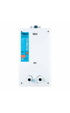 Газова колонка Thermo Alliance JSD20-10GE, димохідна, 10 л/хв, зі скляною білою панеллю