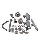 Мийка кухонна інтегрована з двома чашами Lidz Handmade H7843 Brushed Steel 3,0/1,0 мм фото - 9