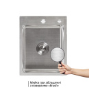 Інтегрована кухонна мийка з нержавіючої сталі Lidz Handmade H4050 Brushed Steel 3,0/1,0 мм фото - 3