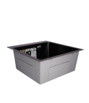 Інтегрована кухонна мийка чорна PVD Lidz Handmade H5050B Brushed Black 3,0/1,0 мм фото - 3