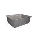 Інтегрована кухонна мийка сіра PVD Lidz Handmade H6050G Brushed Grey 3,0/1,0 мм фото - 3