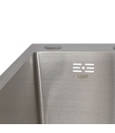 Інтегрована кухонна мийка з крилом праворуч Lidz Handmade H6350R Brushed Steel 3,0/1,0 мм фото - 4