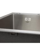 Мийка кухонна інтегрована з крилом праворуч Lidz Handmade H7849R Brushed Steel 3,0/1,0 мм фото - 4