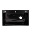 Інтегрована кухонна мийка Decor Black PVD Honeycomb Lidz Handmade H7545B 3,0/1,0 мм фото - 3