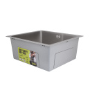 Інтегрована кухонна мийка під стільницю Lidz Handmade H4843 Brushed Steel 3,0/1,0 мм фото - 4