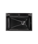 Мийка кухонна інтегрована Decor Black PVD Honeycomb Lidz Handmade H6845HB 3,0/1,0 мм фото - 3