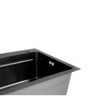 Мийка кухонна інтегрована чорна PVD Lidz Handmade H7545B Brushed Black 3,0/1,0 мм фото - 7