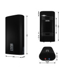 Водонагрівач електричний Thermo Alliance 50 л, Black, плоский, вертикальний, сухий ТЕН 2 кВт (0,8+1,2) DT50V20GPDD2B фото - 2