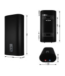 Водонагрівач електричний Thermo Alliance 80 л, Black, плоский, вертикальний, сухий ТЕН 2 кВт (0,8+1,2) DT80V20GPDD2B фото - 2