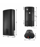 Водонагрівач електричний Thermo Alliance 50 л Black, вертикальний плоский, мокрий ТЕН 2 кВт (0,8+1,2) DT50V20G(PD)/2В фото - 2