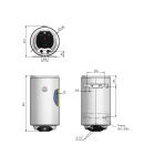 Электрический водонагреватель Thermo Alliance Spectra 50 л вертикальный, сухие ТЭНы 1,6 кВт, d 435 мм фото - 2