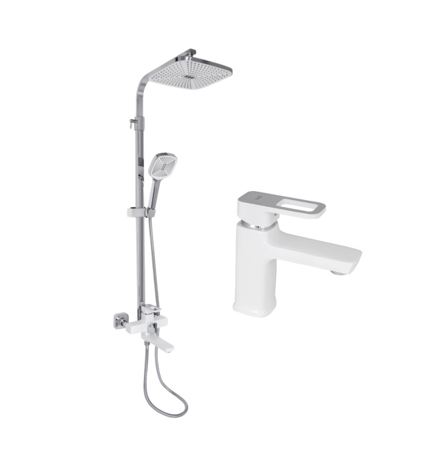 Набор смесителей Wawel 001 + Wawel 1030 White фото - 1