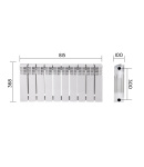 Радиатор биметаллический Thermo Alliance Bi-Ferrum 300/100 1,15 кг фото - 2