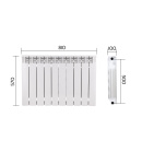 Радиатор биметаллический Thermo Alliance Bi-Vulcan PLUS 500/100 1,8 кг фото - 2