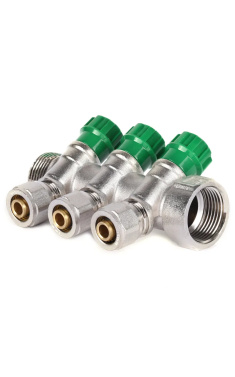 Колектор для теплої підлоги з фітингом Koer KR.1124-3 1”x3 ways (KR2833)