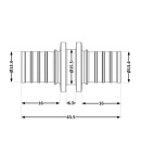 Муфта под натяжную гильзу Icma №1032 d16х2,2 851032BO05 фото - 2