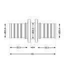 Муфта под натяжную гильзу Icma №1032 d32х4,4 851032GY05 фото - 2