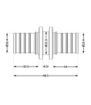 Муфта переходная под натяжную гильзу Icma №1032 d16х2,2-20х2,8 851032GWBO05 фото - 2