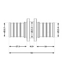 Муфта переходная под натяжную гильзу Icma №1032 d16х2,2-25х3,5 851032GXBO05 фото - 2