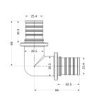 Кут натяжний Icma №1035 d32х4,4 851035GY05 фото - 2