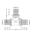 Тройник натяжной d16 Icma №1038 фото - 2