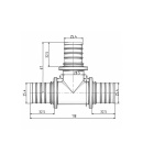 Тройник натяжной d32 Icma №1038 фото - 2