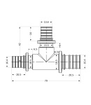 Трійник натяжний Icma №1039 d20х16х20 851039GWBOGW05 фото - 2