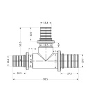 Тройник натяжной Icma №1039 d25х20х20 851039GXGWGW0 фото - 2