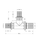 Тройник натяжной Icma №1039 d25х20х25 851039GXGWGX05 фото - 2