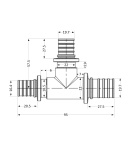 Тройник натяжной Icma №1039 d25х25х20 851039GXGXGW05 фото - 2