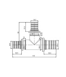 Тройник натяжной Icma №1039 d32х25х32 851039GYGXGY05 фото - 2