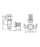 Кут натяжний Icma №1040 d16х2,2-1/2